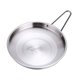 thumbnail image 5 of Bandeja de acero inoxidable para servir, plato para servir, vajilla portátil multiusos para tartas. Plata 24cm, 5 of 9