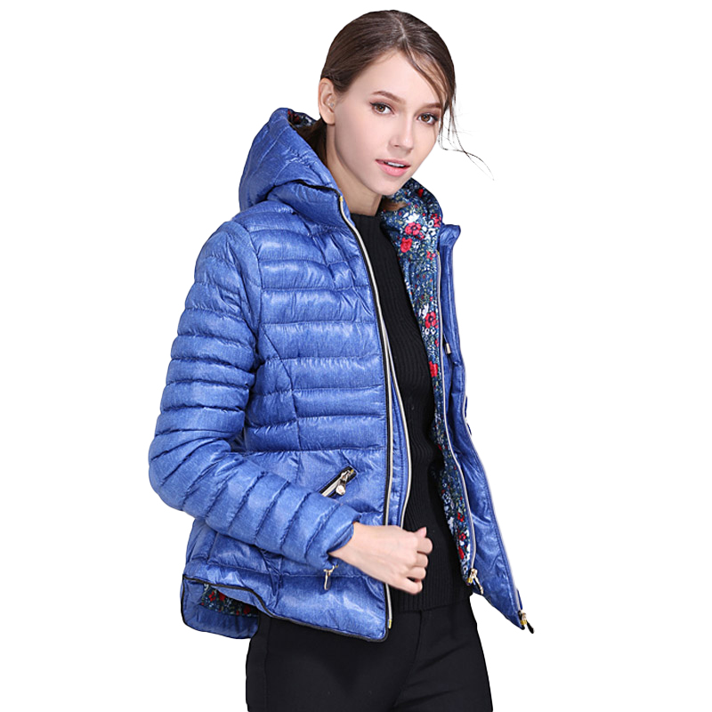 Double-sweet Womens Lightweight Down Packable Hooded Warm Jacket Slim Parka Solid Outwear Coat