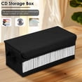 thumbnail image 5 of Threns CD Storage Box with Lid Nonwoven Fabric CD Organizer Case Foldable CD Case Holder Large Capacity DVD Storage Box for Storing Media Game Discs Books, 5 of 11