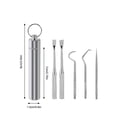 thumbnail image 3 of Injueey Palillo de Limpieza de de viaje Selección Barbacoa Fruta Tenedor Reutilizable Lavable Multifuncional Flosser Flosser con Mostrada  5PCS Injueey  HA012565-01, 3 of 6