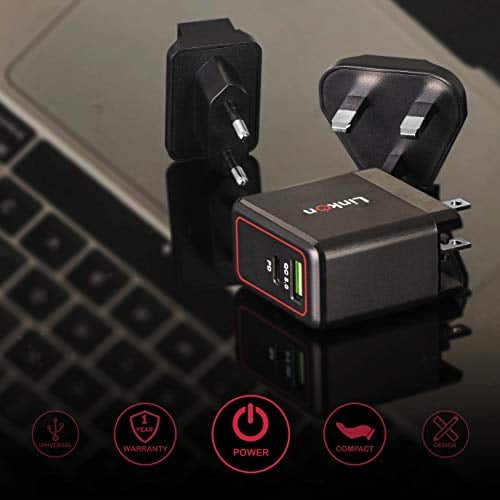 LinKon Ganius 65W Cargador de Pared GaN Tech 65W USB-C PD3.0 PPS y 18W
