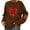 Coffee, variant on Long Sleeve Crewneck Pullover Soft Casual Athletic Sweater Top For Everyday Wear And Light Exercise Activities Alien Hoodies Women