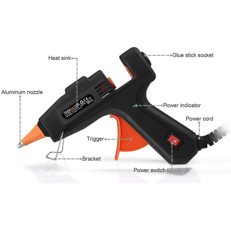 T TOVIA Cordless Hot Melt Glue Gun 2200mAh 90 min use time 7mm Glue Stick  Wireless Glue Gun Repair Home DIY Tools Halloween gift
