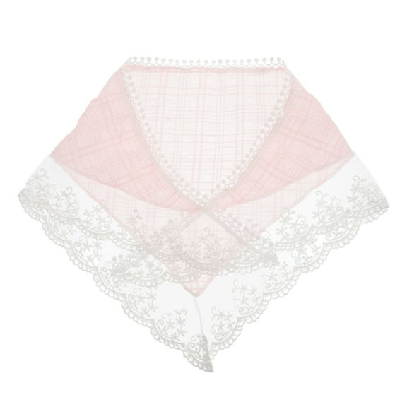 UPKOCH Breathable Fabric Triangle Hair Scarf Pink Polyester Handcrafted Vintage Accessories for Summer