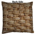 thumbnail image 2 of PKQWTM Woven Rattan With Natural Patterns Reversible Mermaid Cushion Cover Home Decor Sequin Pillow Case Size 20x20 inches, 2 of 2