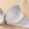 thumbnail image 6 of Uobin Plus Size Heart Print Underwire Push Up Bra, Cute Bow Decor V Neck Brassiere, Adjustable Thin Strap Back Hook Everyday Women Underwear, 6 of 6