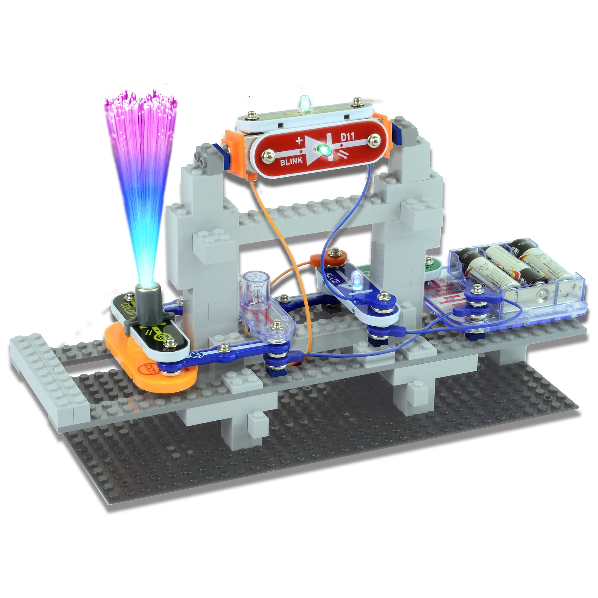 Snap Circuits BRIC: Structures | Brick & Electronics Exploration Kit | Over 20 Stem & Brick Projects | Full Color Project Manual | 20 Parts | 75 BRIC-2-Snap Adapters | 140+ BRICs