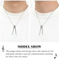 thumbnail image 4 of Drumsticks Cremation Memorial Jewelry for Ashes Stainless Steel Urn Pendant Necklace Rock Drummer Music Keepsake Gift, 4 of 6
