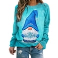 thumbnail image 1 of Chandail en Molleton de Noël pour Femmes Imprimé Mode Pull Mi-Long Col Rond Pull Chaud Vacances Xmas Extérieur Manches Longues Fermeture Cardigan, 1 of 4