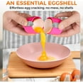 thumbnail image 3 of Egg Shell Opener, 2026 Upgraded Egg Opener for Hard Boiled Eggs, Egg Peeler Separator for Raw Eggs Cracker Tool Cutter Kitchen Gadgets with Love Egg Fryer (Pink, 1 Set), 3 of 8