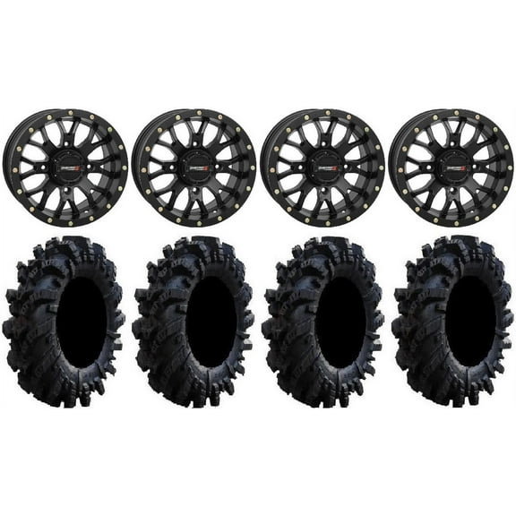 System 3 ST-3 Black 14" Wheels 28" Intimidator Tires Polaris RZR XP 1000 / PRO XP / Ranger XP 900/1000