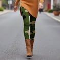 thumbnail image 5 of FUNUONY Leggings for Women Butt Lift High Waisted Tummy Control No See-Through Yoga Pants Workout Running Leggings Women's Fashion Printed Casual Pants Leggings Yoga Pants Army Green L, 5 of 7