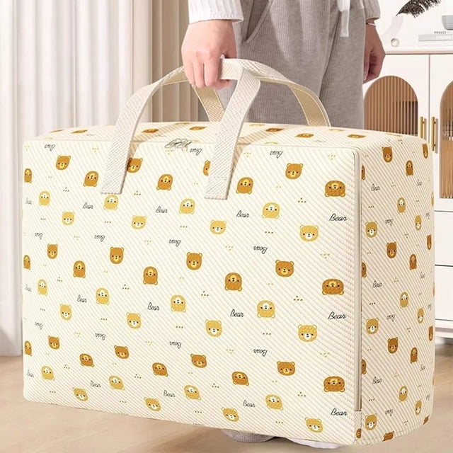 Fwttom Large Capacity Waterproof Quilt Storage Bag Moving Clothes Quilts Down Jackets Storage Solution Luggage-Specific Bag