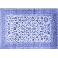 thumbnail image 1 of Ahgly Company Machine Washable Indoor Rectangle Persian Blue Traditional Area Rugs, 8' x 12', 1 of 4