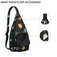 thumbnail image 2 of Galaxy Print Sling Bag&nbsp;- Starry Night Sky Pattern Crossbody Backpack for Space Geeks, Water-Resistant Shoulder Pack (Celestial Design, Lightweight & Durable), 2 of 4