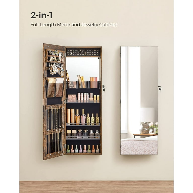 Songmics Jewelry Armoire Wall/Door Mount Storage Cabinet, Full