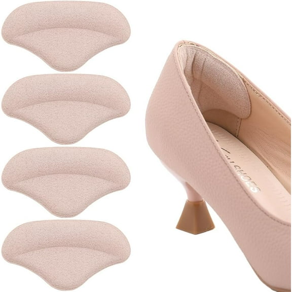 6 Pairs Heel Pads for Shoes Anti-Slip Heel Grips Snugs Heel Cushion Liners for Big Loose Shoes Natural Sponge Heel Pads Inserts Filler Improved Shoe Fit and Comfort Stop Heel Blister DIY