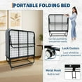 thumbnail image 6 of Foldable Guest Bed with 4" Memory Foam Mattress – Folding Bed for Adults, Metal Frame, Roll Away & Space Saving – For Office, Apartment, 3 Sizes, 6 of 7