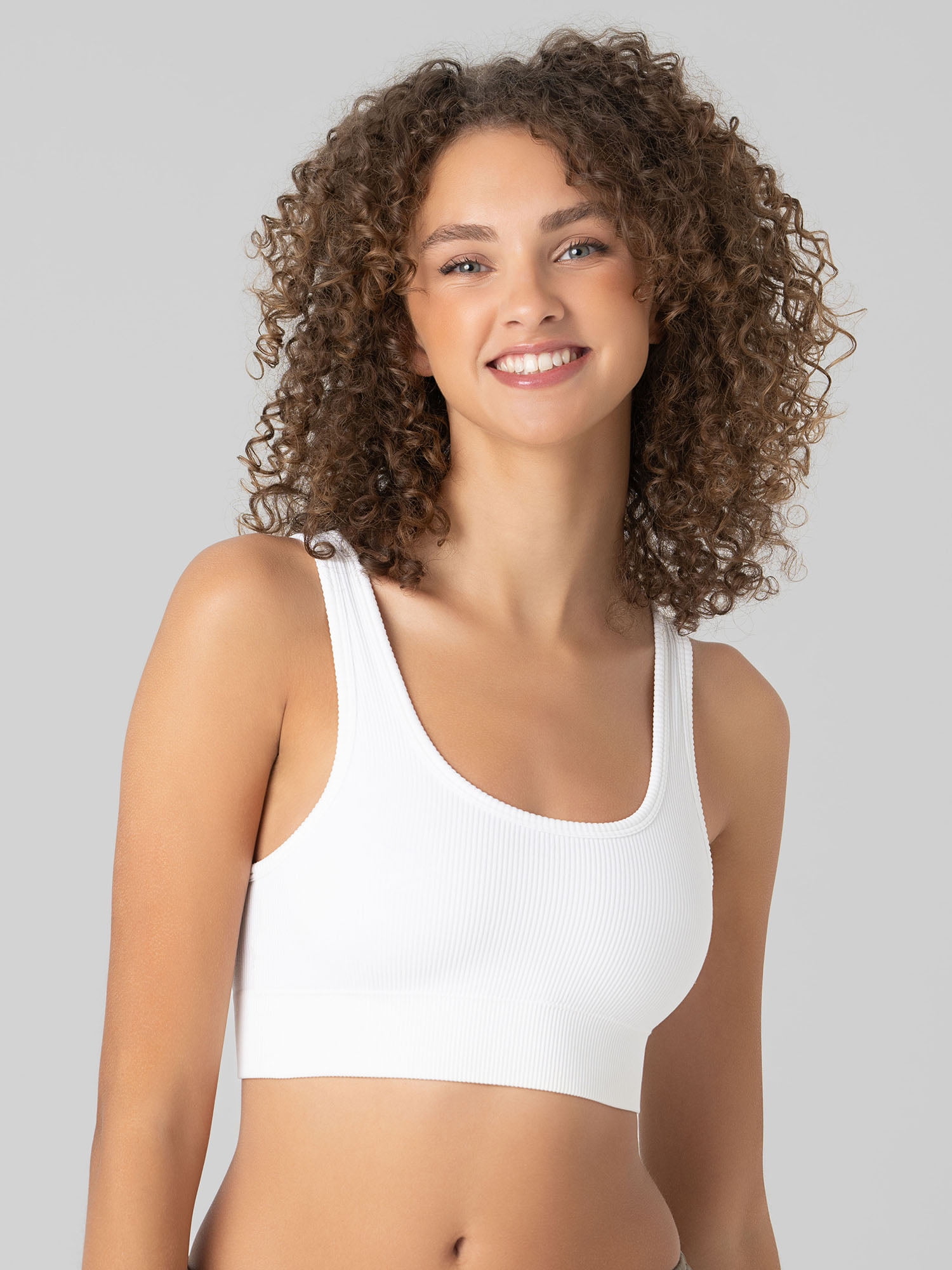No Boundaries Women's Double Scoop Seamless Bra, Sizes XS-XXXL