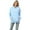 Light Blue, variant on LYMAYTER Womens Hoodies Sweatshirt Female Long Sleeve Loose Sweatsuit Fall Winter Solid Color Sweater Shirts S-2XL
