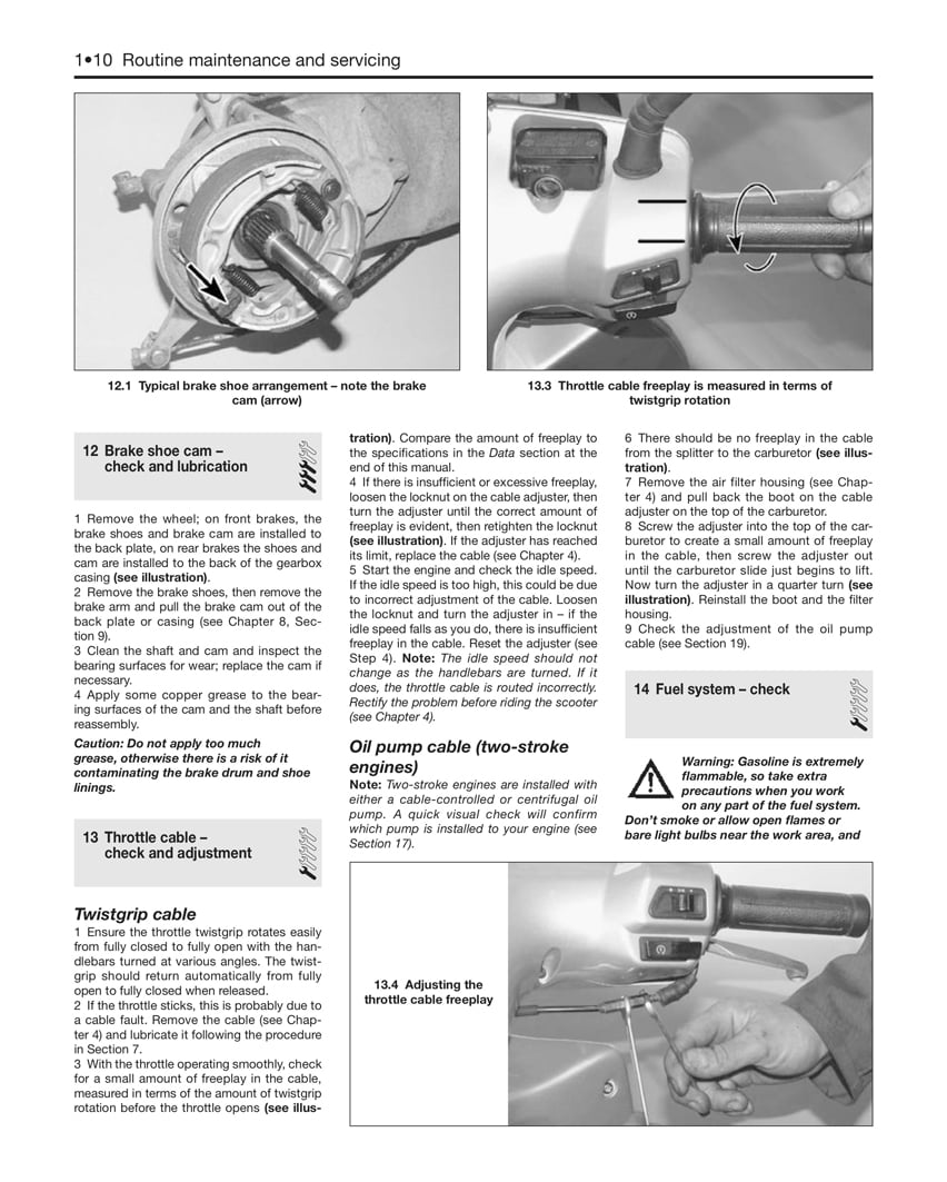 Suzuki Burgman 250 & 400 Scooters (98-15) Haynes Repair Manual ^