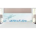thumbnail image 1 of Dragonfly Headboard, Waterlilies Flowers and Dragonflies Simplistic Design Eco Nature Theme Art, Upholstered Decorative Metal Bed Headboard with Memory Foam, King Size, Blue Green, by Ambesonne, 1 of 4