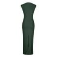thumbnail image 7 of Lmnyox Bodycon Maxi Dress for Women Sleeveless Mock Neck Long Dress Summer Cocktail Party Club Dress, 7 of 7