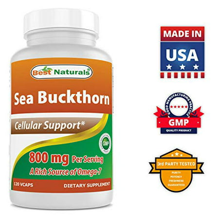 BEST NATURALS Sea Buckthorn 800 mg 120 VGC (Best Sea Vegetables Supplement)