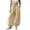Khaki, variant on HappyYEE Women’s Baggy Balloon Pants Elastic Waist Wide Leg Joggers with Pockets Loose Fits Cuffed Ankle Lightweight Travel Trousers M