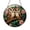 Acrylic 3.5 Inch, variant on Stained Glass Two Owls on Flowering Branch Suncatcher, Round Window Hanging, Colorful Bird Home Decor, Unique Gift