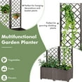 thumbnail image 6 of Gymax Raised Garden Bed w/Trellis Planter Box for Climbing Plants 32'' x 16'' x 53'', 6 of 10