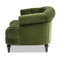 Jennifer Taylor Home La Rosa 68.5" Victorian Chesterfield Living Room Loveseat Sofa, Olive Green