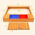 thumbnail image 2 of Gymax Wooden Sandbox Kids Children Outdoor Toy Playset w/ Storage Box Seat, 2 of 9
