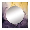 thumbnail image 2 of Designart "Ink Clouds of Purple and Gold Marble IV" Fractals Square Mirror For Wall Decor - Large Purple Square Printed Wall Mirror Art - Wall Mounted Square Large Mirror, 2 of 5