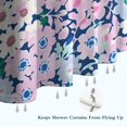 thumbnail image 6 of Blue and Pink Pioneer Flower Pattern Shower Curtain 36"x72" ,Bathroom Decorative Shower Curtains Set with 12 Hooks,Modern Waterproof Washable Shower Curtain, 6 of 6