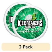 (2 pack) Ice Breakers Spearmint Sugar Free Mints, Tin 1.5 oz
