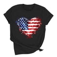 thumbnail image 5 of Pxxlle Fourth of July Shirts for Women Funny USA Flag Graphic Tees Patriotic Short Sleeve T Shirts Independence Day Crewneck Tshirt S, 5 of 8