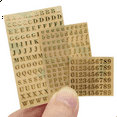 thumbnail image 4 of 12 Sheets Small 0.12 Inch Alphabet Number Alloy Adhesive Letters Gold/Silver (3mm), 4 of 7