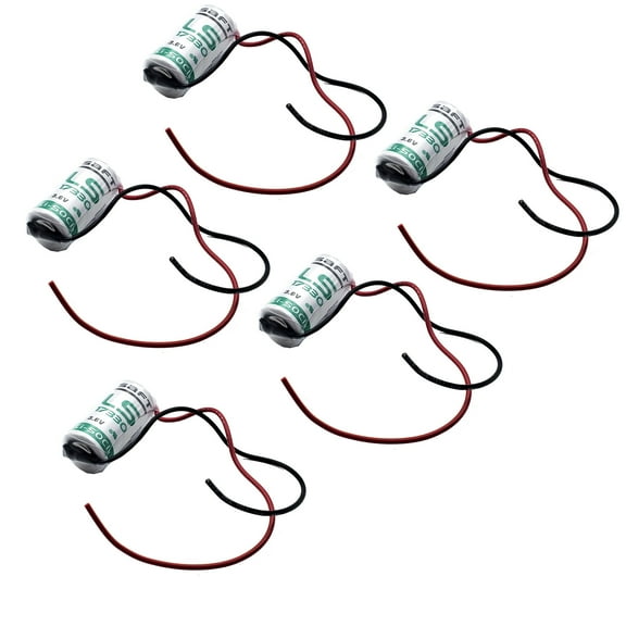 5x SAFT LS17330_WIRE 2/3A 3.6V 2.1Ah Primary Lithium Thionyl Chloride Battery