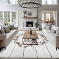 thumbnail image 3 of Farmhouse Wreath Area Rugs 8'x10', Washable Small Throw Rugs for Living Room Patio, Sweet Home Rustic Plants Texture Grey Wood Indoor Outdoor Rug Non-Slip Low Pile Carpet Runner Reversible Floor Mats, 3 of 8