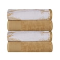 thumbnail image 2 of Superior Cotton Marble Jacquard Border Bath Towel (Set of 4), Bronze, 2 of 8