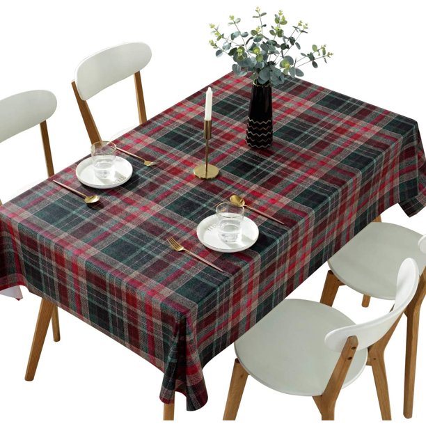 Vinyl Tablecloth Rectangle Wipe Clean Table Cover Waterproof Stain