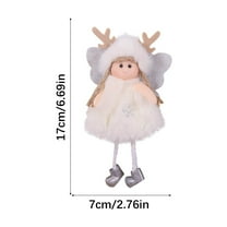 Hwkond Outdoor Christmas Decorations Clearance Christmas Decoration Pendant Christmas Tree Decoration Cute Fabric Deer Horn Plush Girl Angel Doll Pendant Pendant