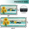 thumbnail image 4 of Teal Kitchen Rugs Set of 2 Kitchen Floor Mats Non-Slip Backing Kitchen Mat Washable Doormat Runner Rug Set for Home 17"x47.2"+17"x30" Teal Kitchen Accessories and Decor, 4 of 6