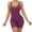 Purple, variant on Women Unitard Gym Jumpsuit Bodycon Playsuits Overall Workout All In One Jumpsuit Going Out Short Romper Leotard Sleeveless Top Stretch Backless Bodysuit