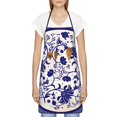 thumbnail image 3 of Fuzoiu Blue And White Porcelain Pattern Print Kitchen Cooking Aprons,Kitchen Cooking BBQ Aprons,Chef Apron with 2 Pockets for Men Women,Art Aprons for Painting Pottery Ceramics, 3 of 7