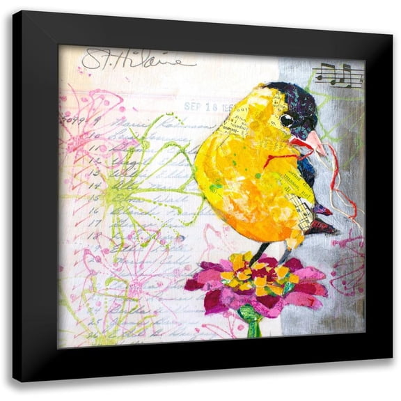 St. Hilaire, Elizabeth 12x12 Black Modern Framed Museum Art Print Titled - Happy Bird IV