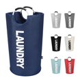 thumbnail image 1 of DOKEHOM Bolsa plegable para cesta de ropa sucia, 125 L, extragrande (7 colores) para dormitorio, tela (azul oscuro, XL), 1 of 5