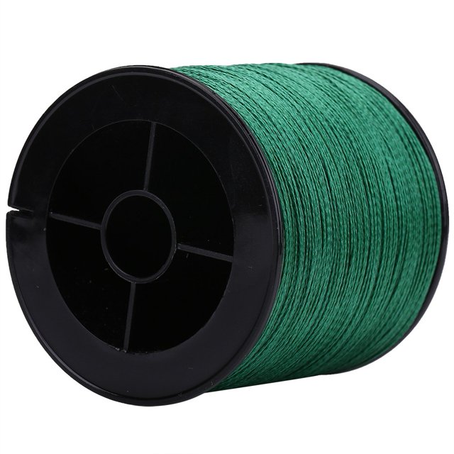 Qiilu 1pc 300m PE Braided 4 Strands Super Strong Fishing Lines Multi-filament Fish Rope Cord Green ,Fishing Line, Multifilament Fish Line