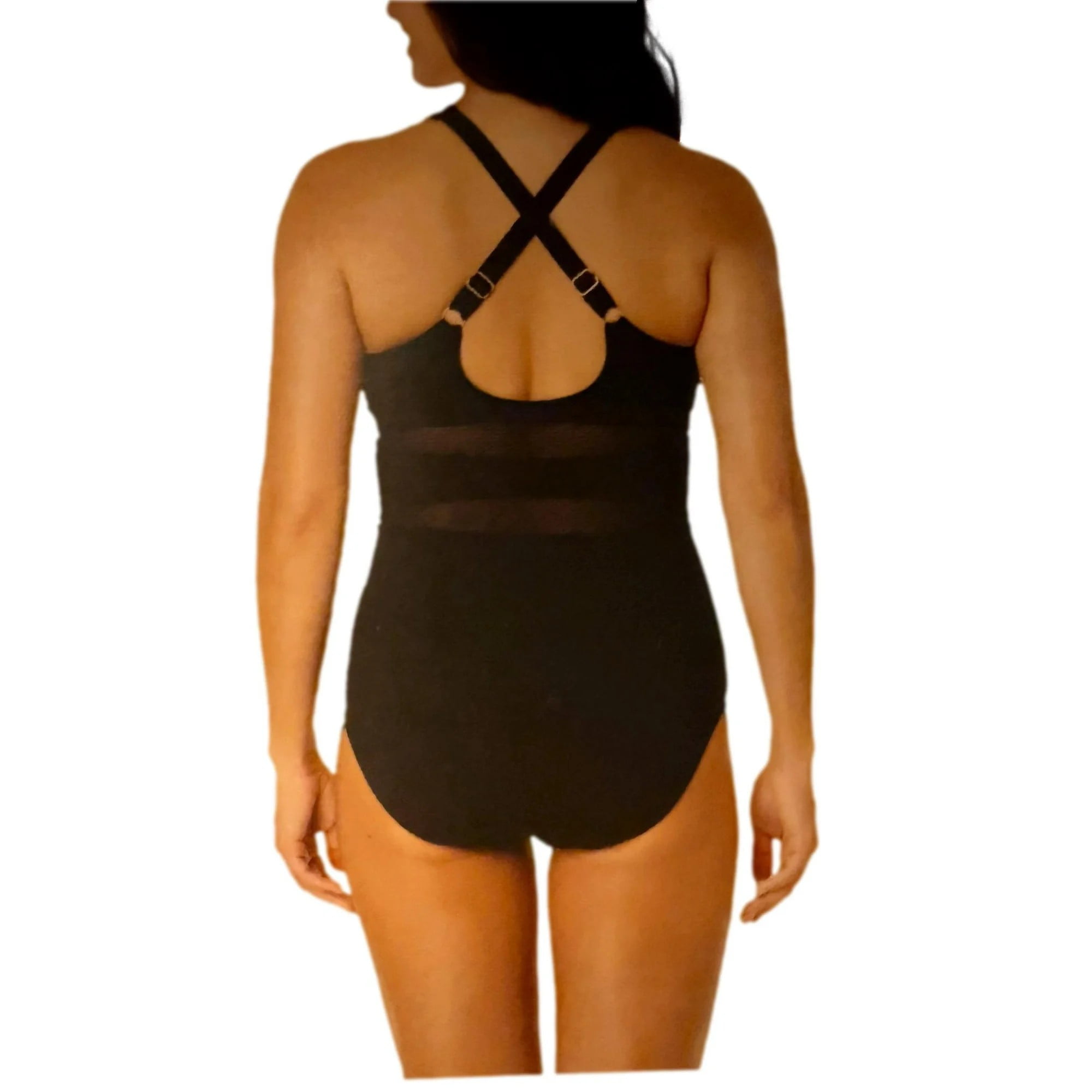Lands End Women's Full Bottom Coverage Swimsuit, Removable Cups, Halter, Swim Bottoms